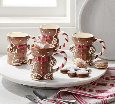 Gingerbread Stoneware Mugs | Pottery Barn (US)