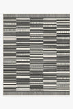 Outdoor Riviera Stripe Black & White Rug | Ruggable