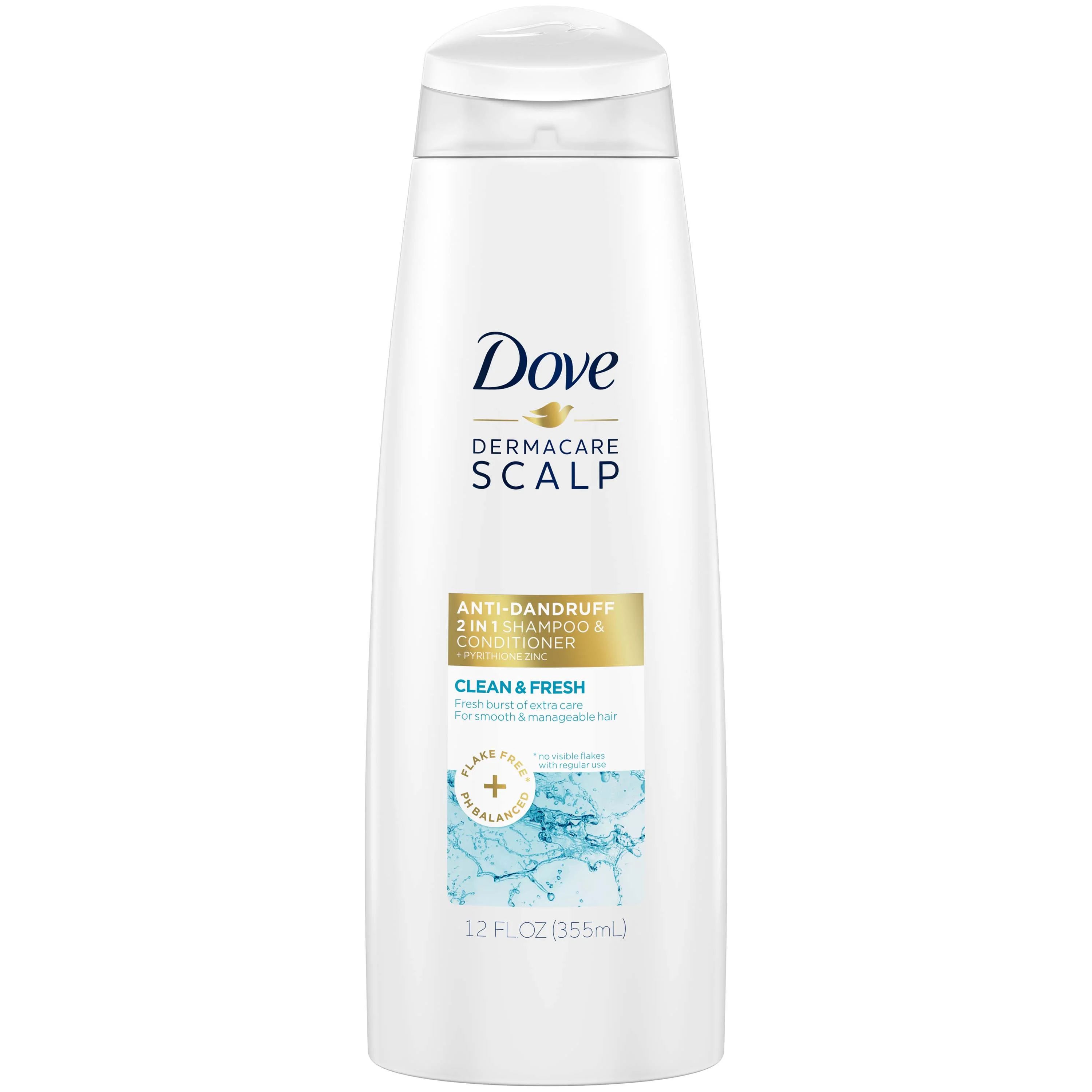 Dove Dermacare Scalp Anti-Dandruff Shampoo and Conditioner Clean and Fresh, 12 oz - Walmart.com | Walmart (US)