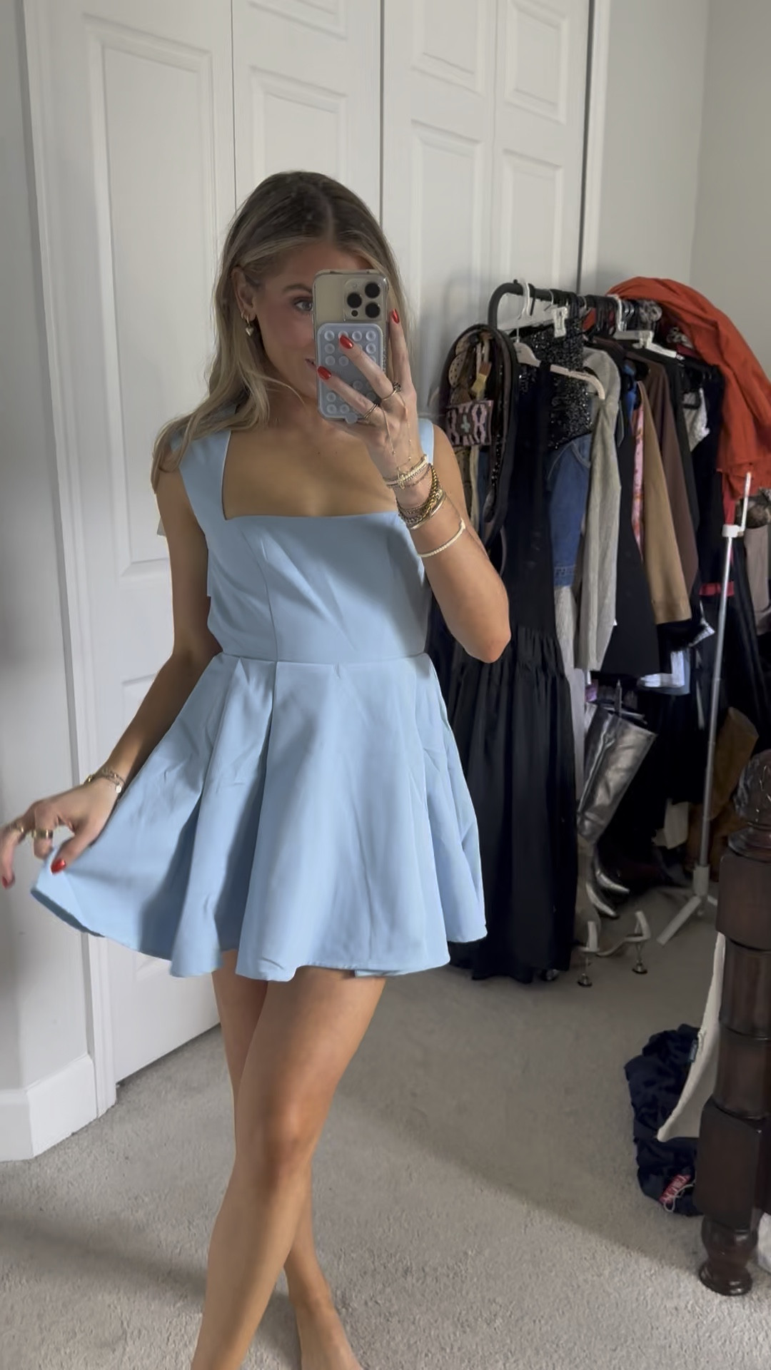 Showpo ADIRA MINI DRESS - SQUARE NECK CORSET BODICE PLEAT SKIRT BACKLESS DRESS IN BLUE size 2. Elevate your wardrobe with the game-changing Adira Mini Dress. This striking blue number isn't just a dress; it's a declaration of confidence and style, tailored for the fashion-forward Gen Z and Millennial. The Adira is designed to keep you at the center of attention, whether you're stepping out for a day party or an evening soiree

#LTKWedding #LTKFindsUnder100 #LTKWatchNow