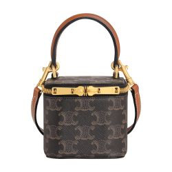 Mini vanity case in triomphe canvas and calfskin - CELINE | 24S (APAC/EU)