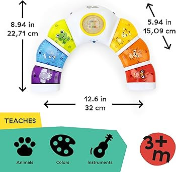 Baby Einstein Glow & Discover Light Bar Musical Activity Station and Tummy Time Toy, Montessori C... | Amazon (US)