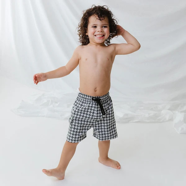 Houndstooth Jr. Swim Trunks | Albion Fit
