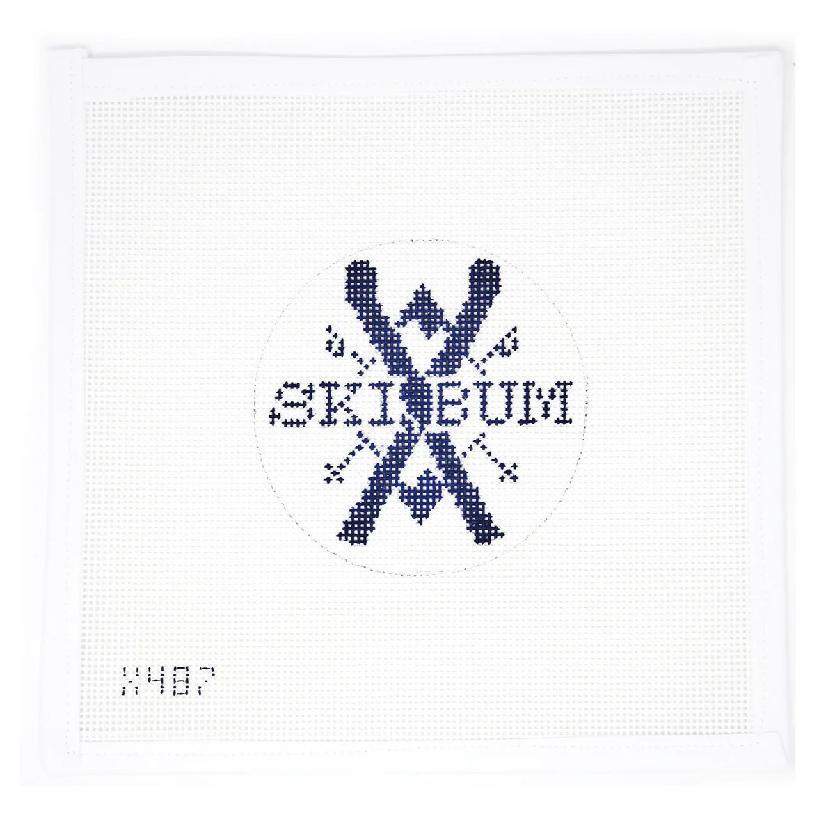 Ski Bum Round | Greystone Needlepoint