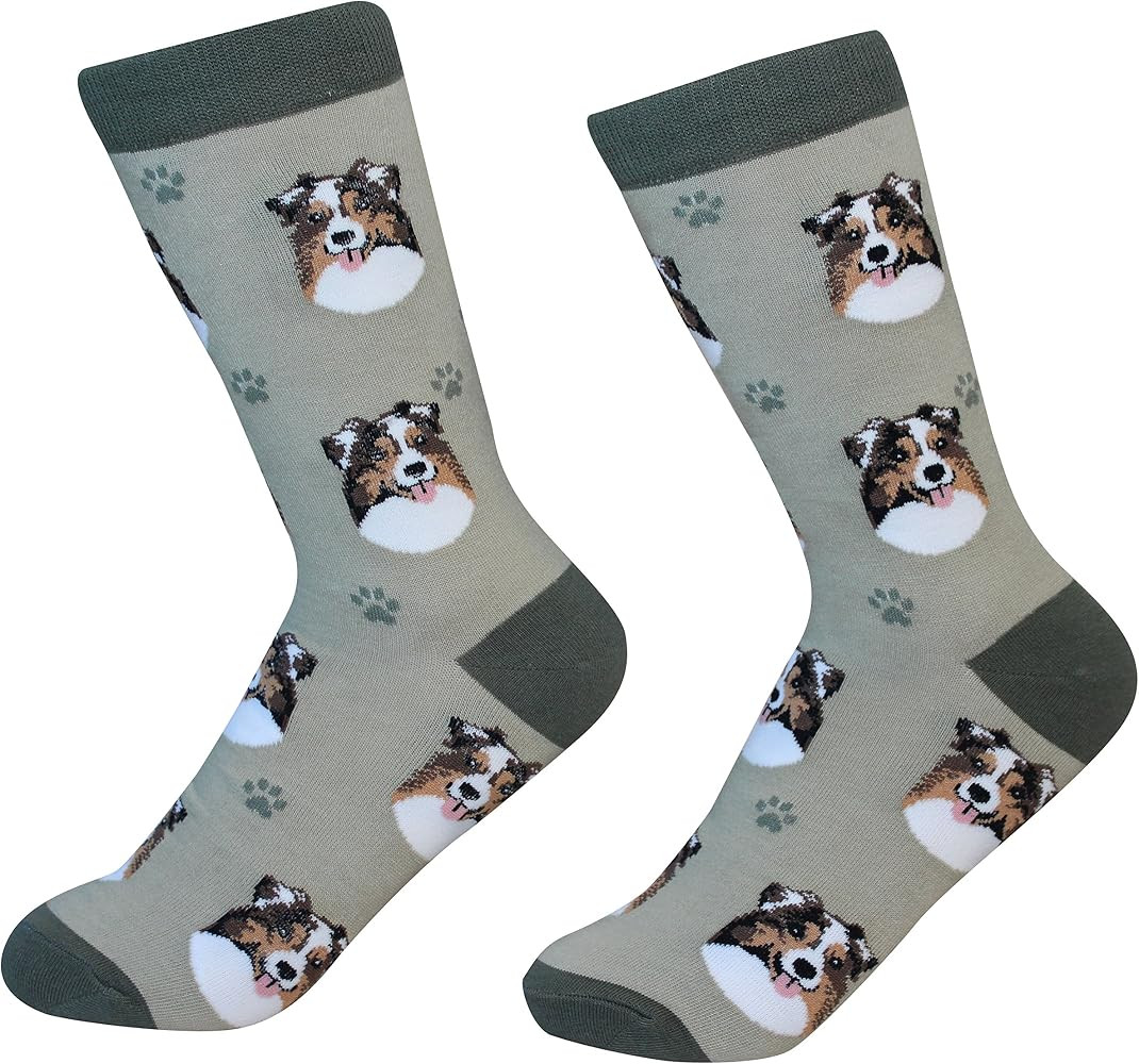 Australian Shepherd Dog Breed Socks Unisex Sock Daddy by E&S Pets | Amazon (US)