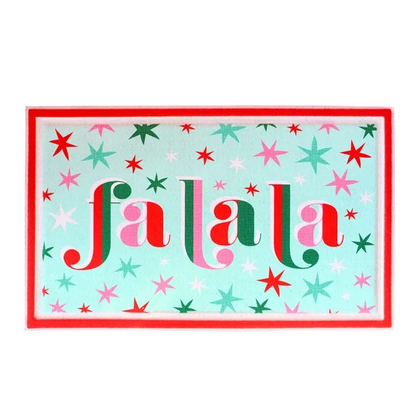 Packed Party Fa La La Holiday Doormat - Walmart.com | Walmart (US)