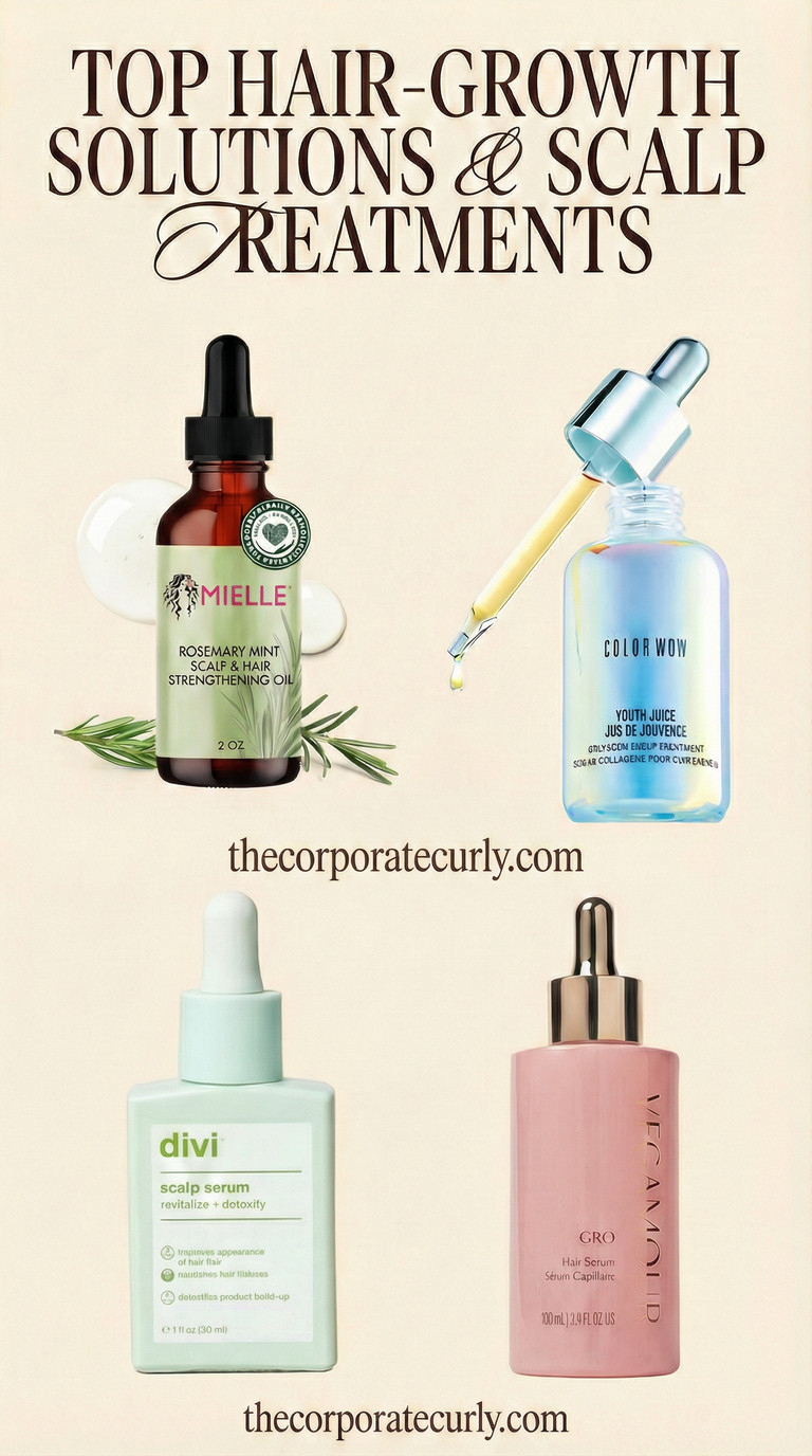 Healthy hair starts at the scalp. These top-rated hair growth oils and scalp treatments support length retention, reduce shedding, and improve overall scalp health for natural hair. A curated edit of growth serums and oils Black women are actually using. Save this for your next wash day. 

 