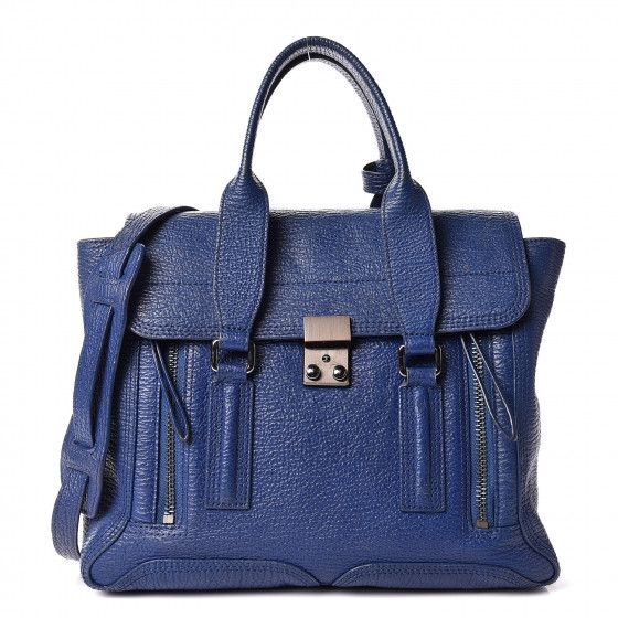 3.1 PHILLIP LIM Textured Calfskin Large Pashli Satchel Cobalt | Fashionphile