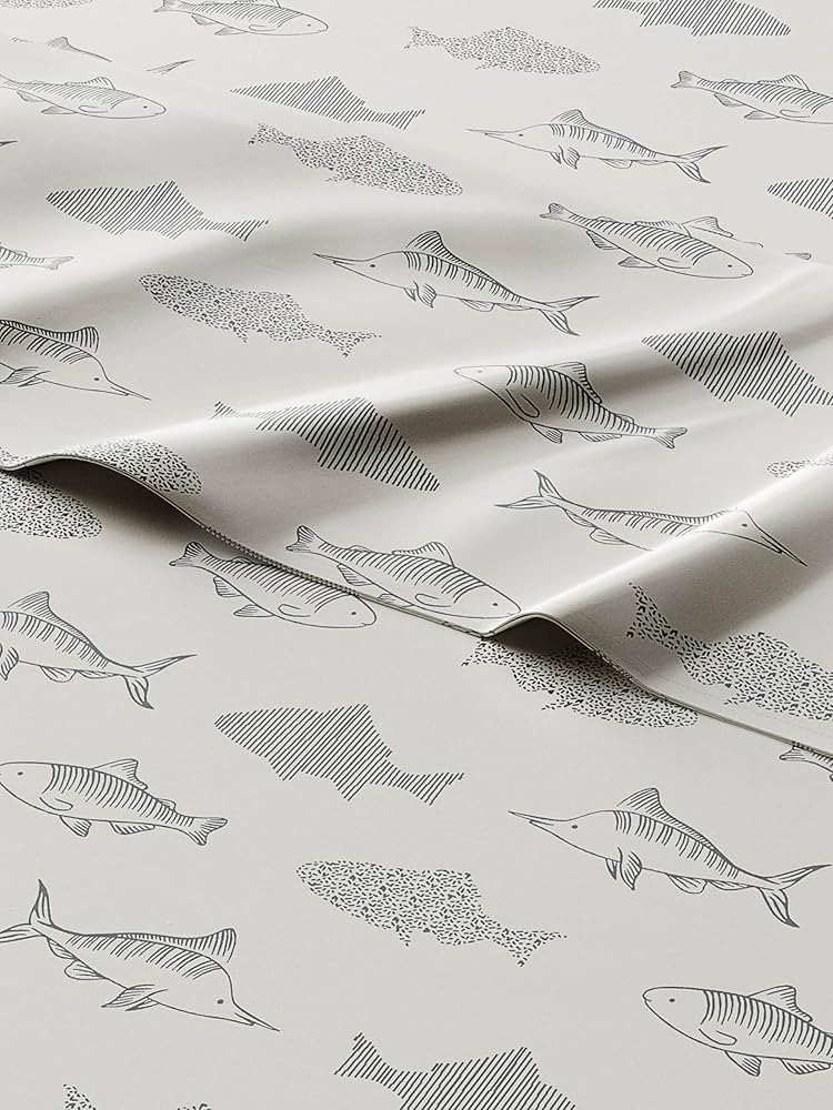 Kids Fish Twin 3 Piece Sheet Set - Boys, Girls, Teens, Toddler - Easy Fit Deep Pockets - Breathab... | Amazon (US)