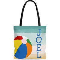 Personalized Beach Tote Bag, Kids Pool Bag - Ball | Etsy (US)