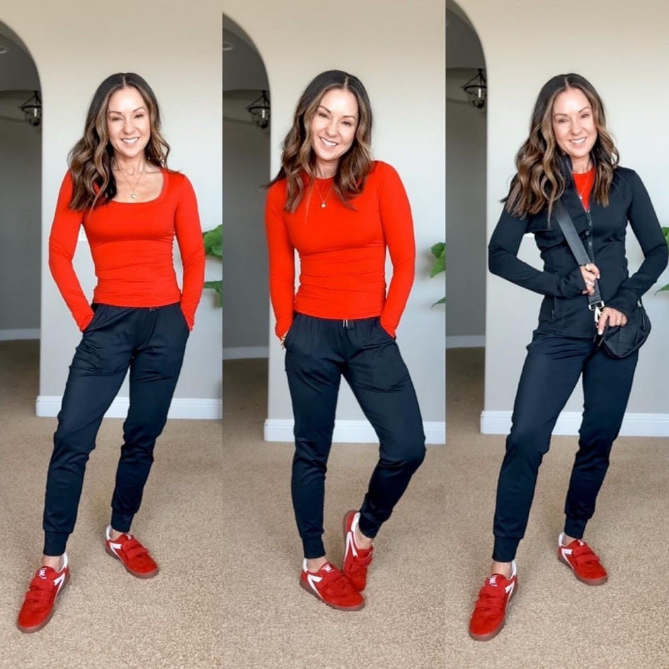 Valentines loungewear

slim fit double lined Tops Rudy size XS, Joggers black  XS petite (comes in regular & tall, too) slim fit zip up jacket XS, red velcro sneakers TTS, the best no show socks



Petite outfits  joggers  jogger outfit  Athleisure  athletic outfits  black joggers  long sleeves  jackets  sneakers  everyday outfit  comfy casual  EverydayHolly

#LTKPetite #LTKActive #LTKootd