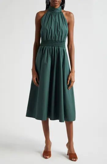 Kinny Smocked Cotton Blend Midi Dress | Nordstrom