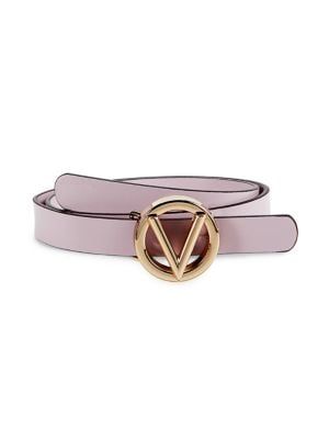Valentino by Mario Valentino Logo Buckle Leather Belt on SALE | Saks OFF 5TH | Saks Fifth Avenue OFF 5TH
