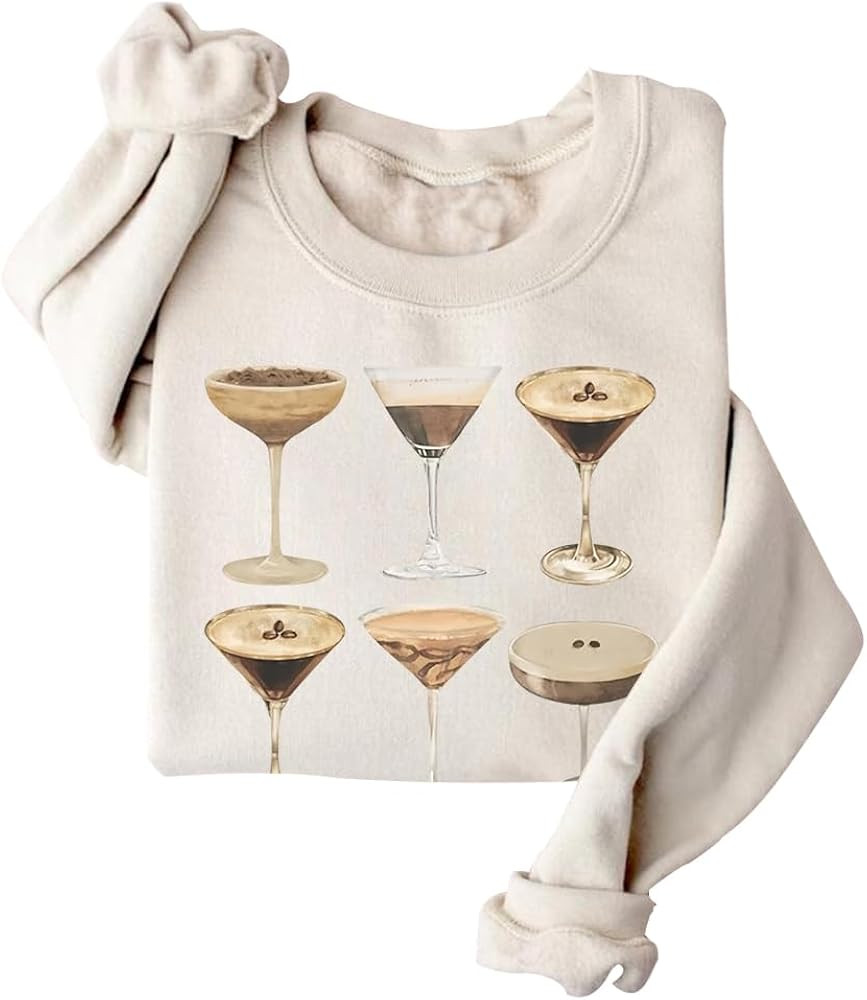 DIOMMELL Espresso Martini Sweatshirt Matitini Sweatshirt Tini Time Sweatshirt | Amazon (US)