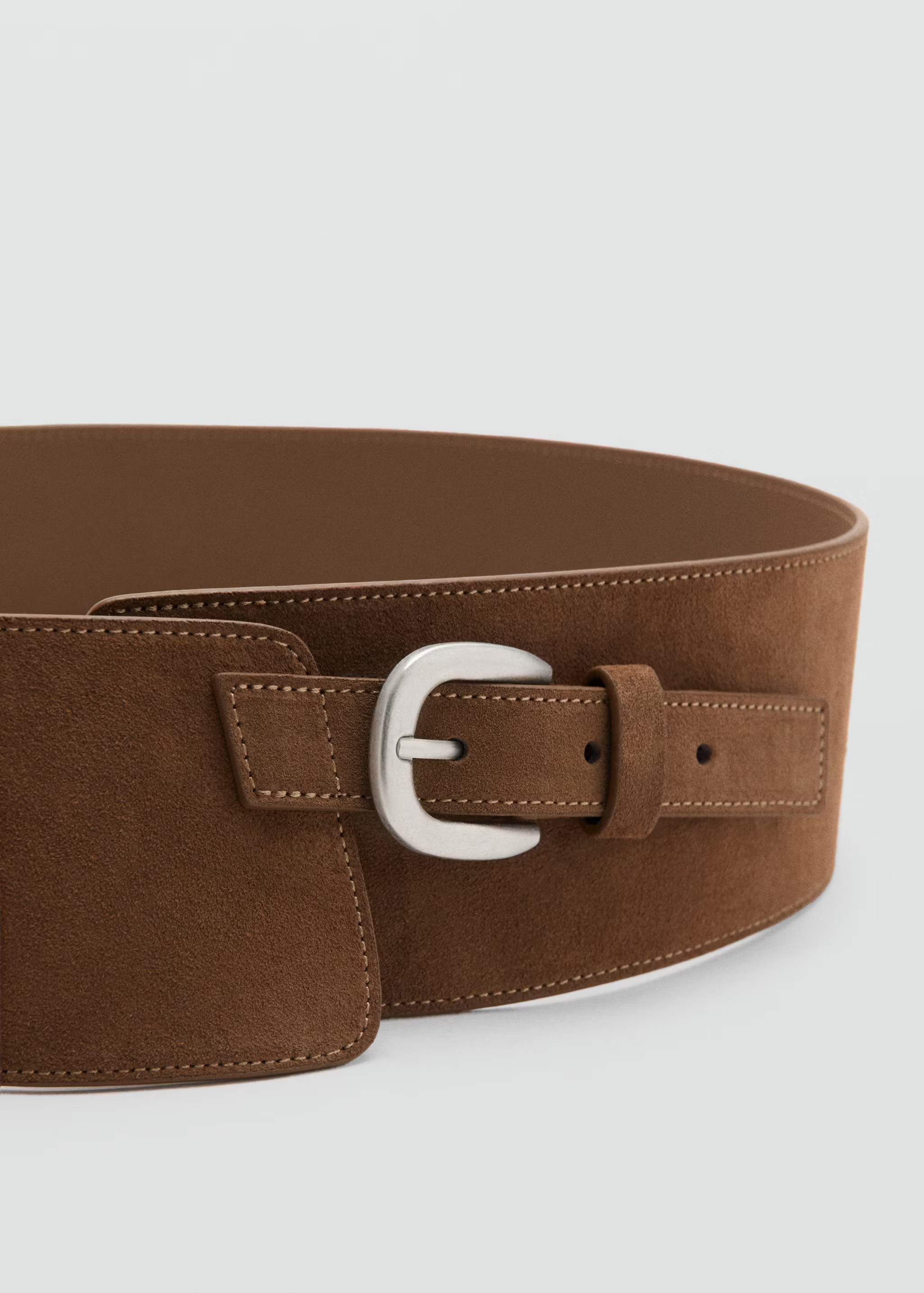 Wide split leather belt | Mango (US/MX/AU)