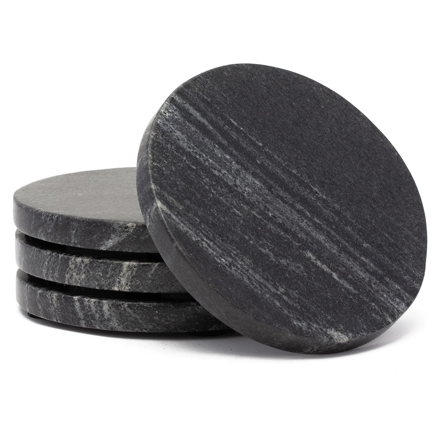 Marble Round 4 Piece Coaster Set | Wayfair North America