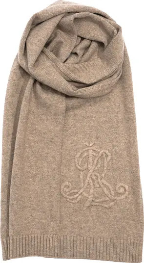 Lauren Ralph Lauren Embroidered Logo Scarf | Nordstrom | Nordstrom