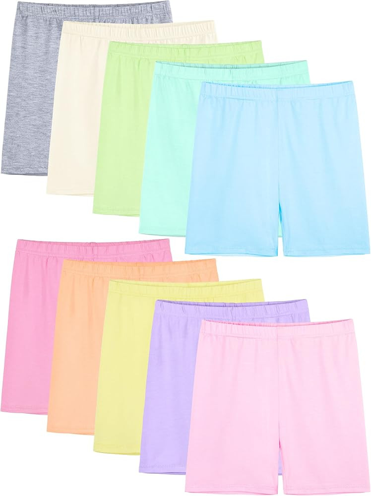 10 Pack Girls Dance Shorts Cartwheel Toddler Biker Under Dress Multi-Color Kids Bike Shorts Girls... | Amazon (US)