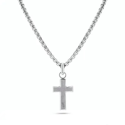 Men's Intersection Cross Necklace (Silver) | Abbott Lyon