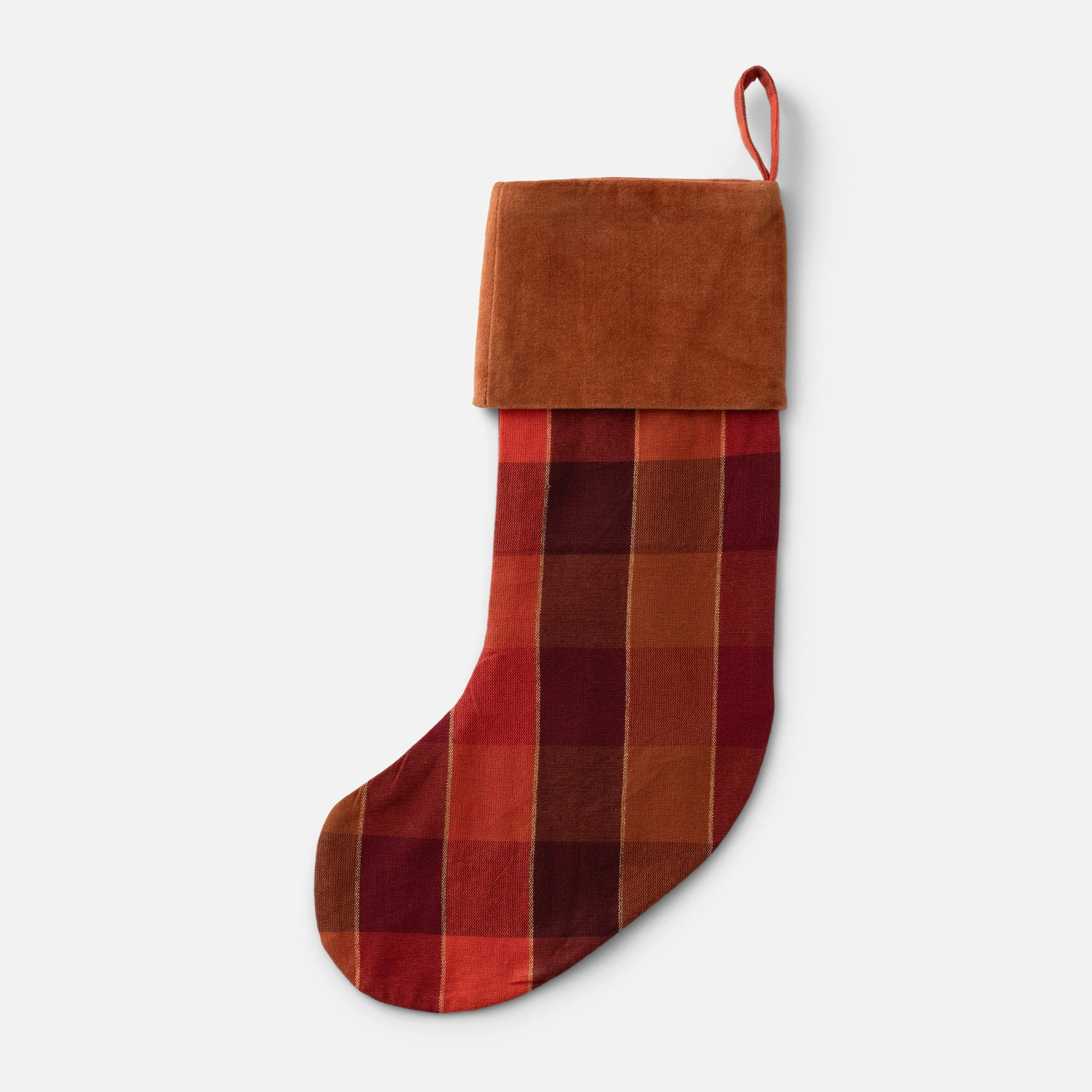 Home/Fireside Plaid Red Stocking | Schoolhouse