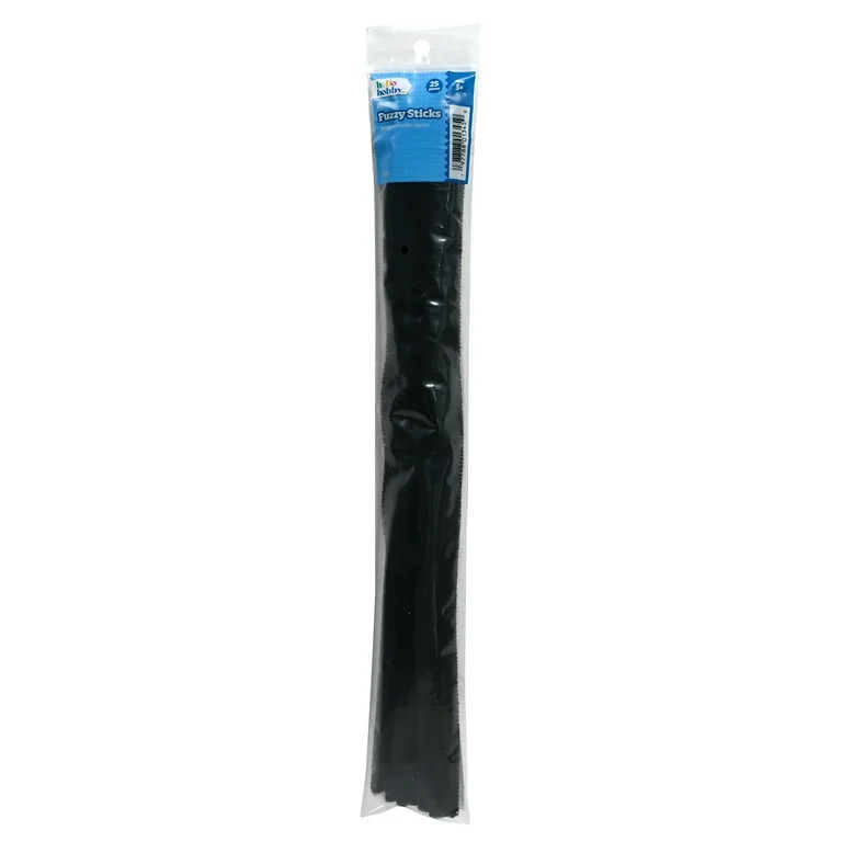 Hello Hobby Pastel Black Fuzzy Sticks, 25 Count | Walmart (US)