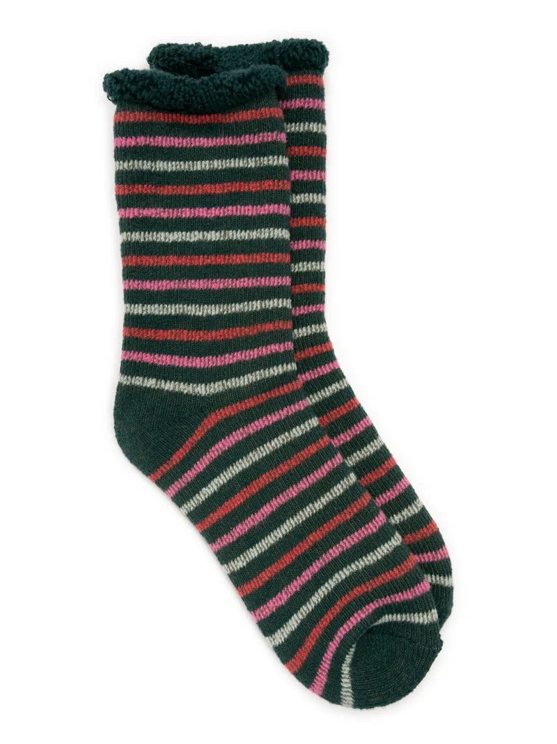 MUK LUKS Women's Tall Crew Lounge Sock, 1-Pack, OSFM - Walmart.com | Walmart (US)