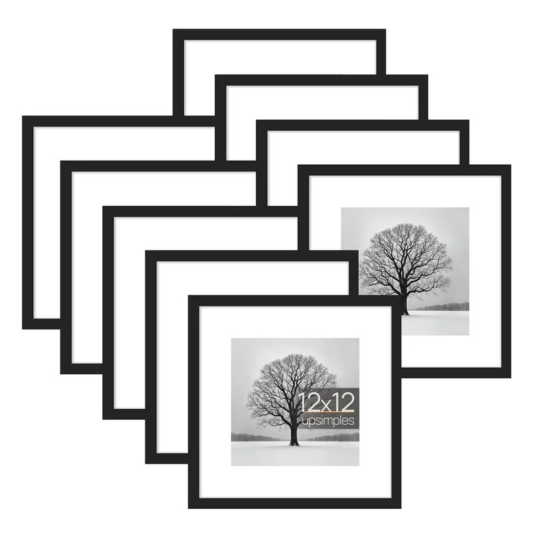 Sindcom 9 Pack 12x12 Picture Frames,Display Pictures 8x8 with Mat or 12x12 Without Mat,Gallery Wa... | Walmart (US)