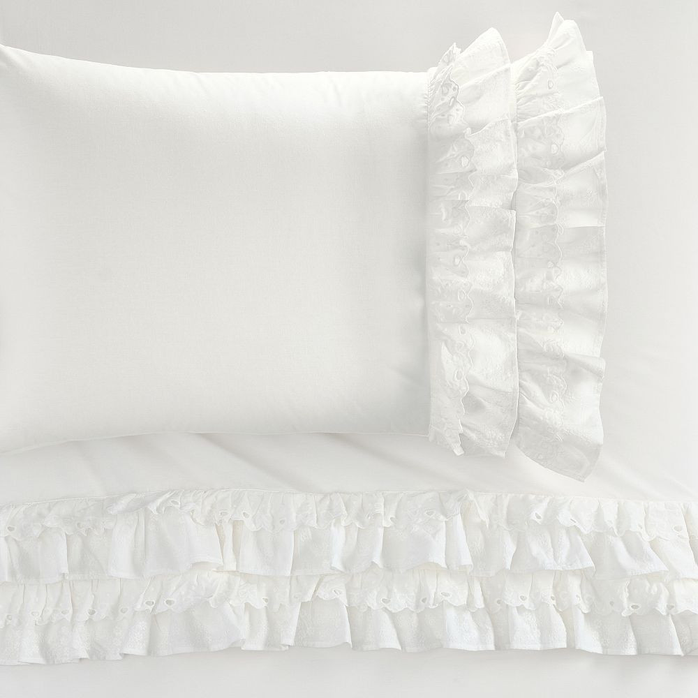 LoveShackFancy Bow Ruffle Sheet Set | Pottery Barn Teen