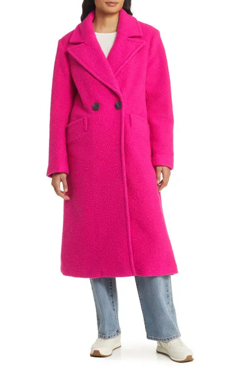 bcbg Longline Coat in Bright Pink at Nordstrom, Size Large | Nordstrom