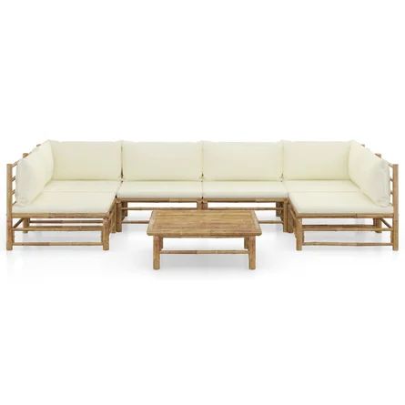 Goguen Solid Wood 6 - Person Seating Group with Cushions | AllModern | Wayfair North America