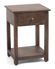 17x15x24 Solid Wood Bastille Side Table | TJ Maxx
