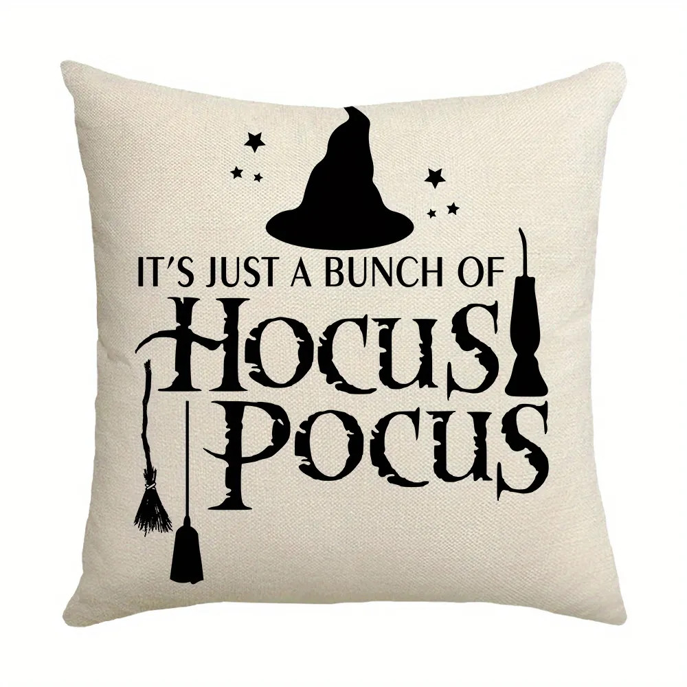 1pc Farmhouse Halloween Pillow Covers White And Black Saying Decorative Throw Cushion Case For Ho... | Temu Affiliate Program