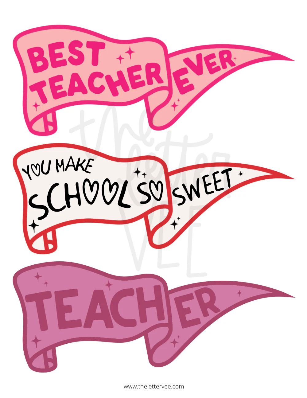 Teacher Valentine bundle | Printable Valentines | The Letter Vee