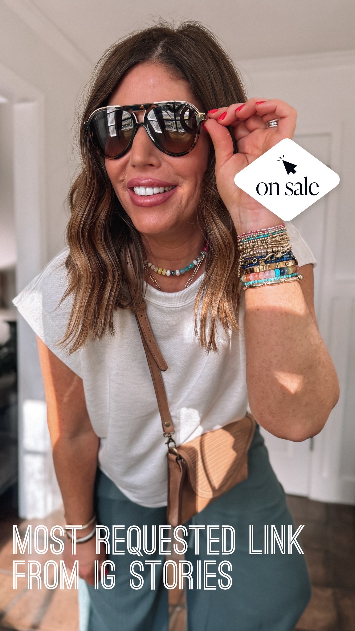 Polarized aviator sunglasses are buy one get one free! they are my most requested link from IG stories. I love the fit. They’re very comfortable. They don’t slide off your face and they don’t get stuck in your hair.

Terry muscle tank is from aerie. I’m wearing a medium.
Day off cotton gauze, drawstring pants are also from aerie and I’m wearing a small long

￼

#LTKOver40 #LTKootd #LTKSaleAlert