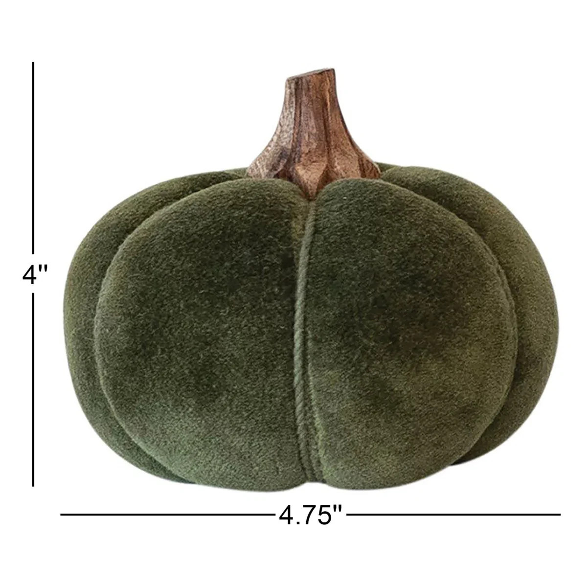 The Holiday Aisle® Bouclé Velvet Pumpkin Holiday Decor With Wood Stem | Wayfair | Wayfair North America