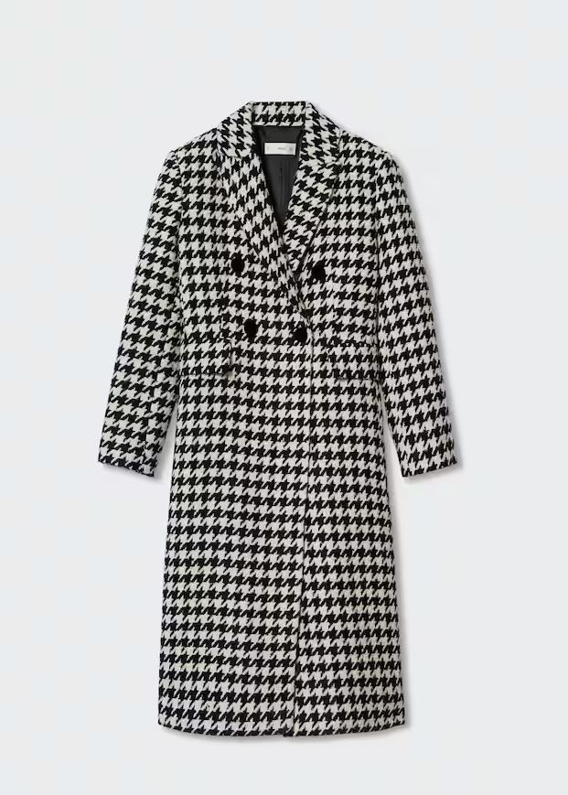 Cappotto lana pied-de-poule -  Donna | Mango Italia | Mango IT