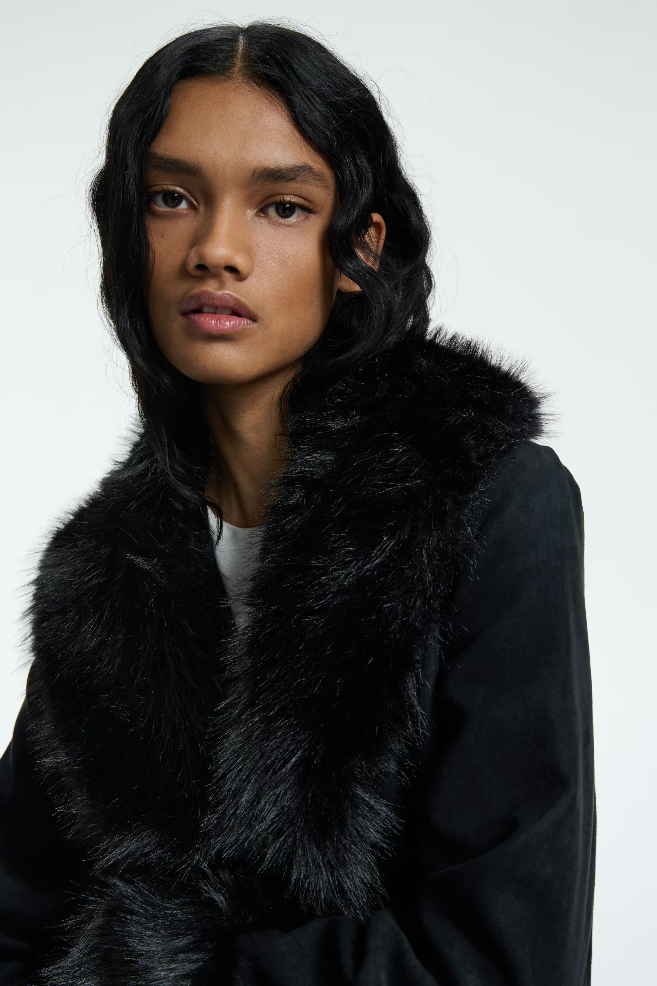 Fluffy-Trimmed Jacket | H&M (US + CA)