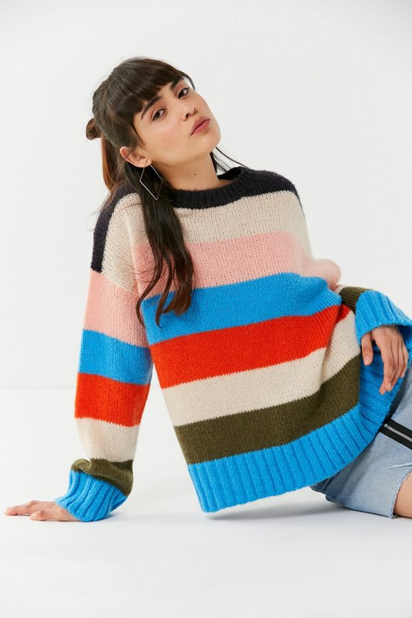 UO Colorblock Striped Sweater | Urban Outfitters (US and RoW)