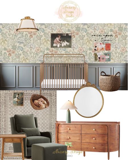 Timeless nursery design, gold crib, round mirror, dresser

#LTKBaby #LTKHome #LTKKids