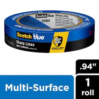3M ScotchBlue 0.94 in. x 60 yds. Sharp Lines Painter's Tape with Edge-Lock 2093-24NC - The Home D... | The Home Depot