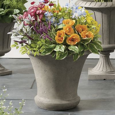 Zoey Faux Stone Pot Planter | Grandin Road | Grandin Road