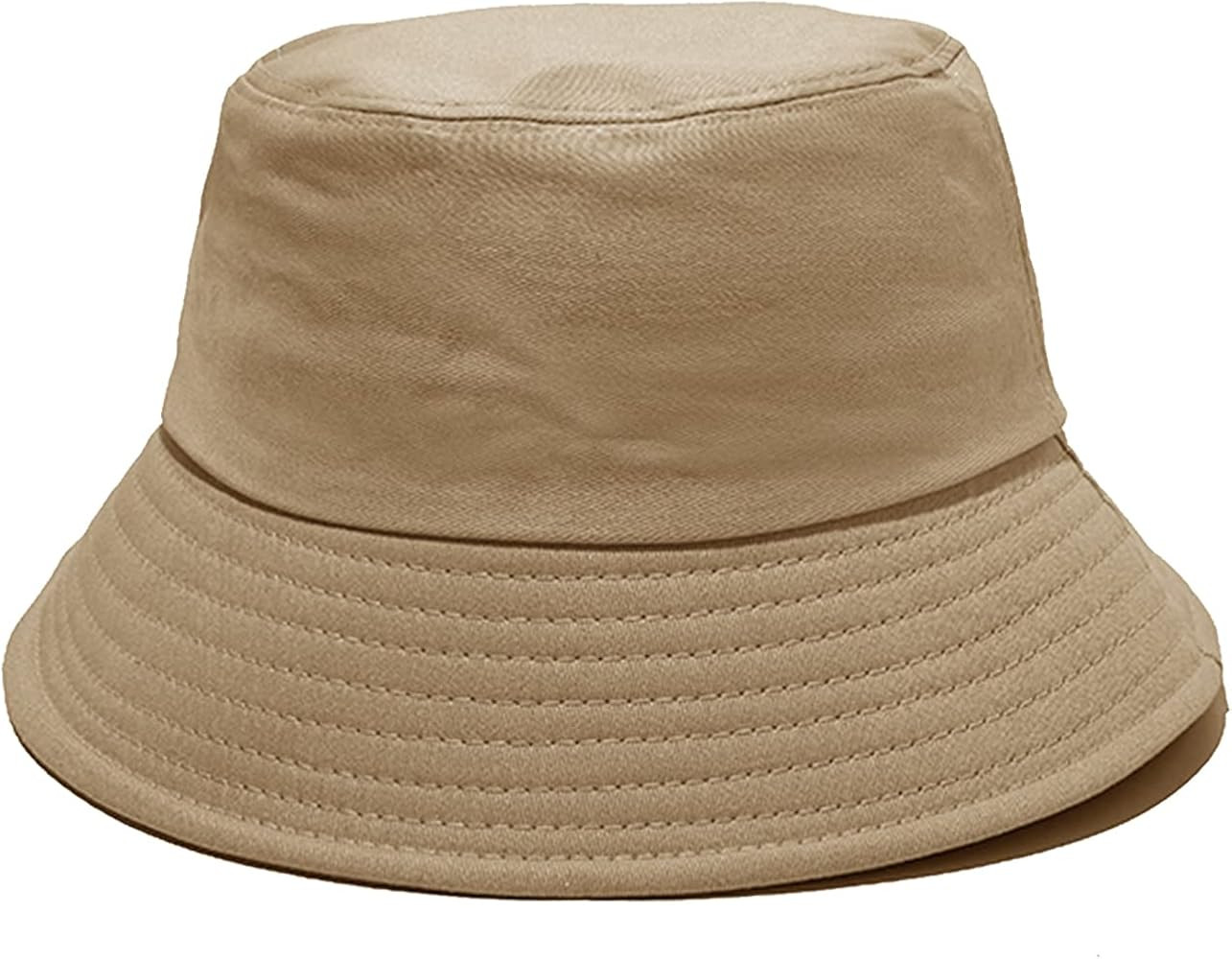 Bucket Hat for Women Men Cotton Summer Sun Beach Fishing Cap | Amazon (US)