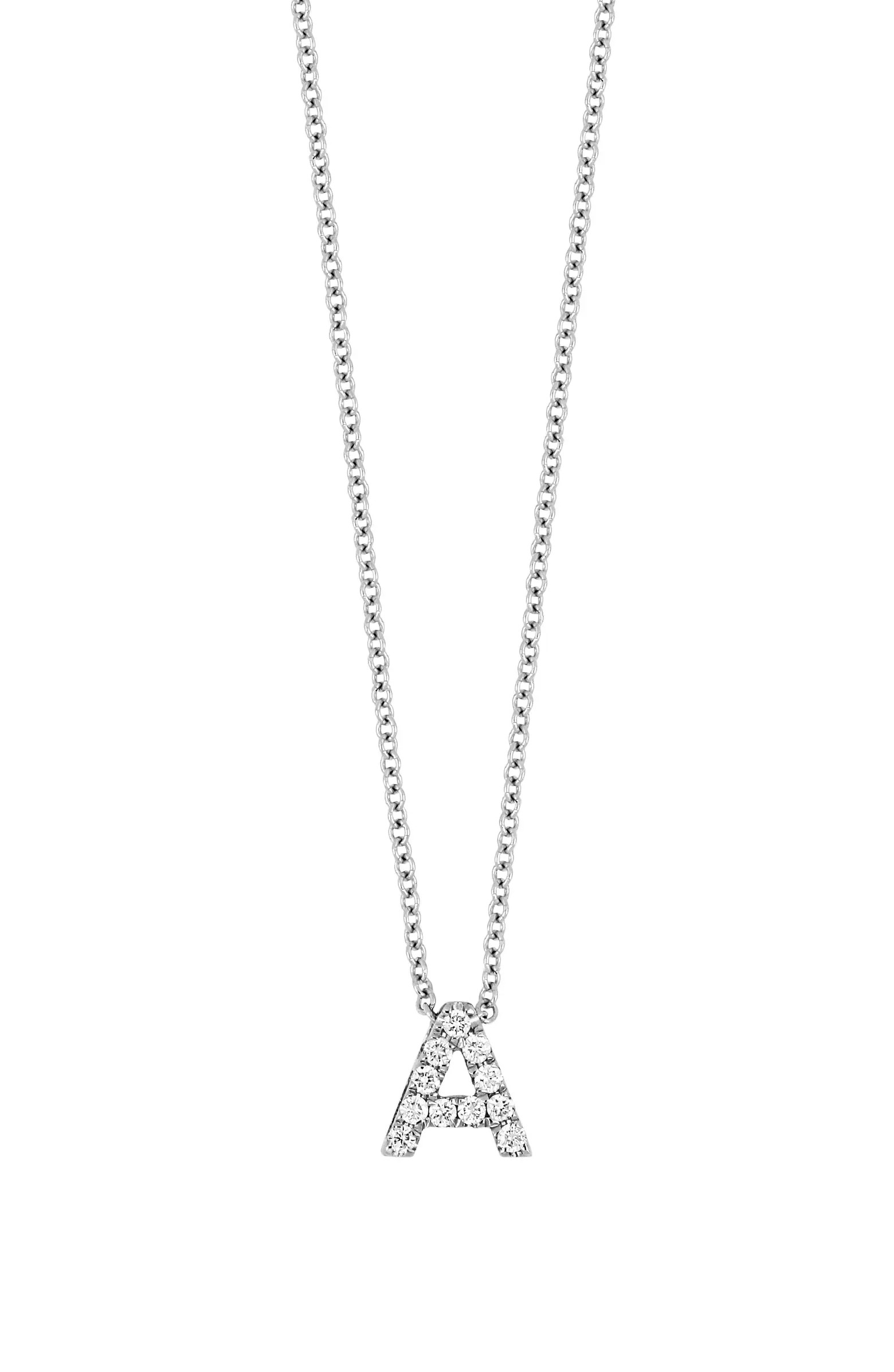 Bony Levy 18k Gold Pavé Diamond Initial Pendant Necklace | Nordstrom | Nordstrom