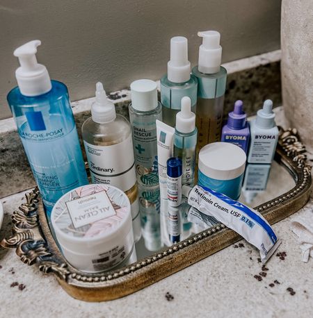 My full skincare products. Except the tretinoin which is prescribed by a derm! Skin care routine, full skin care, skin, beauty routine 

#LTKFind #LTKbeauty