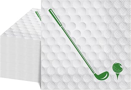 100 Pcs Golf Napkins, Master Cocktail Napkins Disposable Golf Party Decorations for Hole in One B... | Amazon (US)