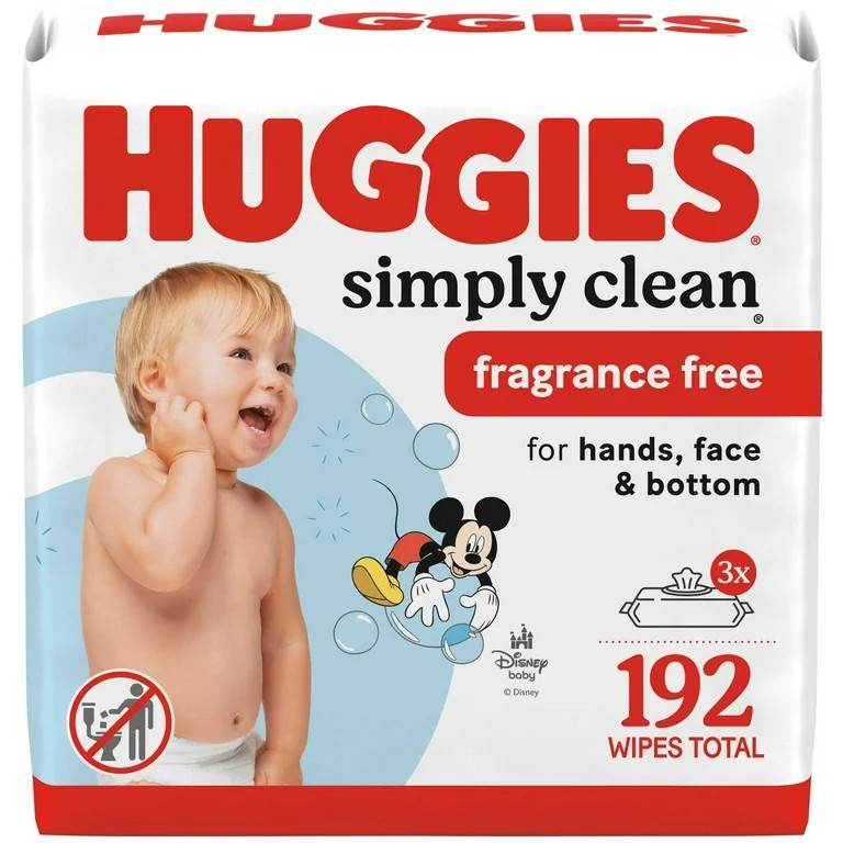 Huggies Simply Clean Unscented Baby Wipes, 3 Pack, 192 Total Count (Select for More) | Walmart (US)