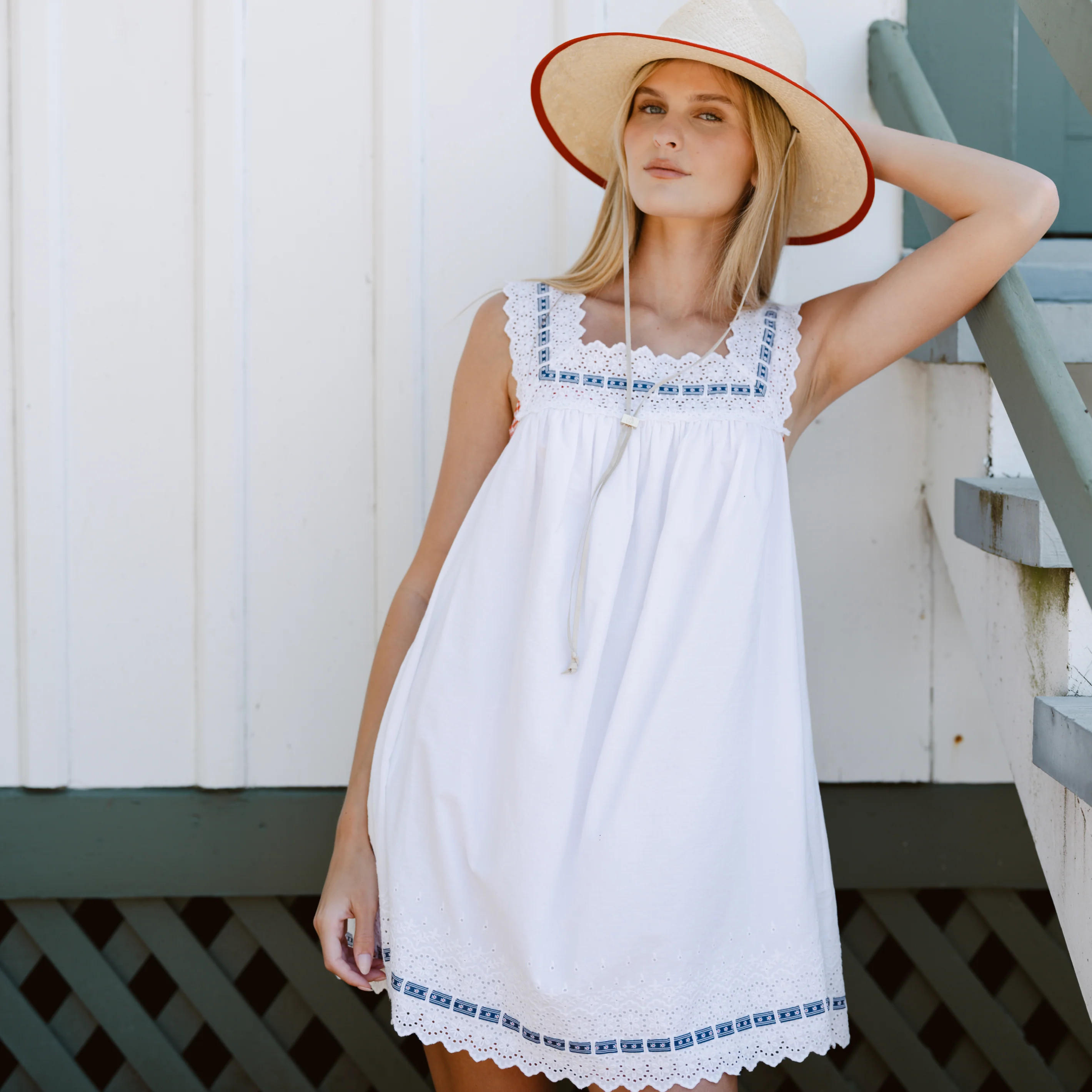 women's harbor mist square neck tank dress | Minnow