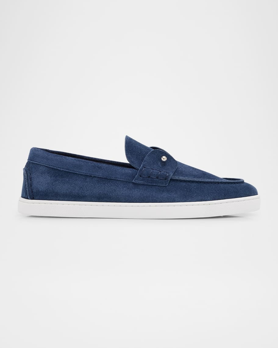 Christian Louboutin Men's Chambeliboat Nubuck Boat Shoes | Neiman Marcus