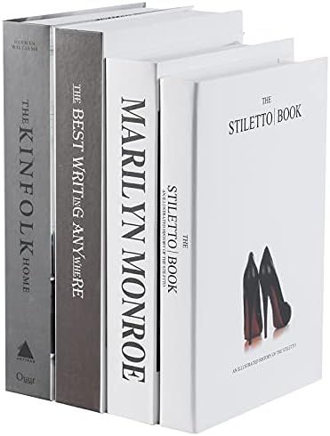 Faux Books For Decoration, Outgeek Set Of 4 Coffee Table Books Decor, Fake Books Fashion Decorative  | Amazon (US)