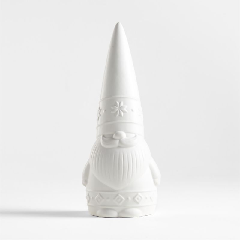 White Ceramic Gnome | Crate and Barrel | Crate & Barrel
